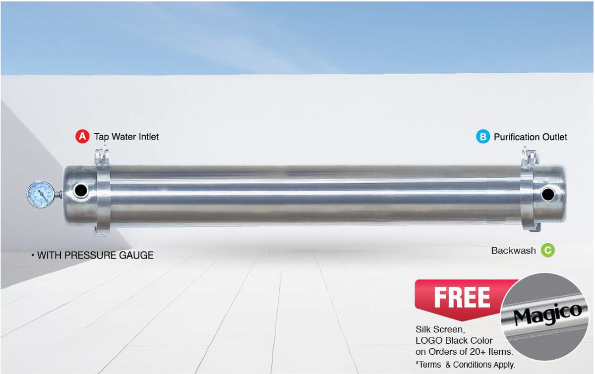 Stainless Steel UF System — CR-3600 (With Pressure Gauge)