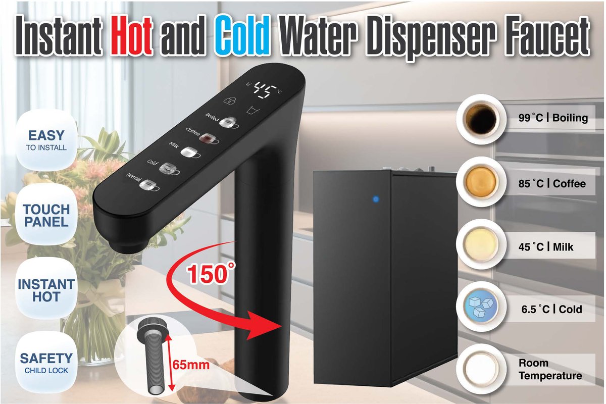Smart Touch Display Faucet — Instant Hot & Cold