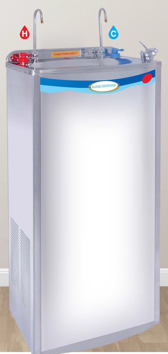Stainless Steel Water Cooler — Hot & Cold (Copper Tubing)