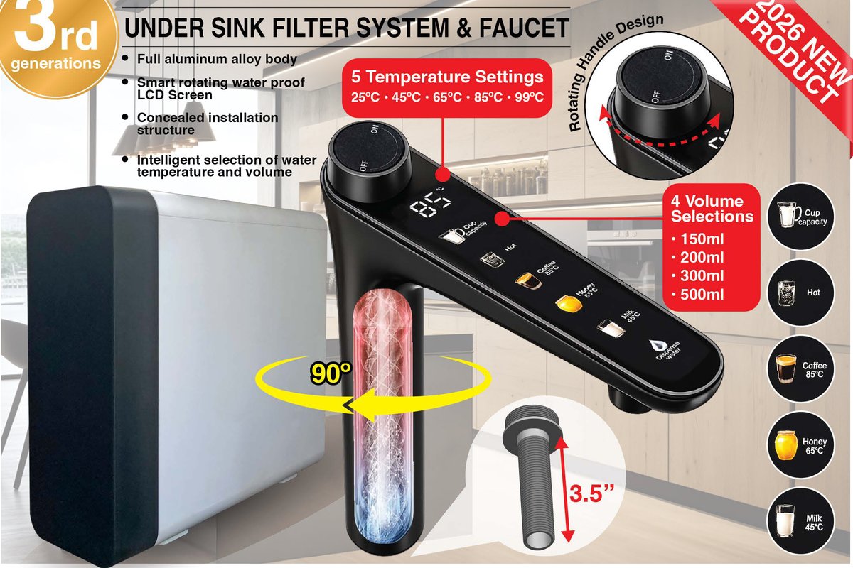 3rd Generation Under Sink Filter System & Smart Faucet (Non-Filter Version)