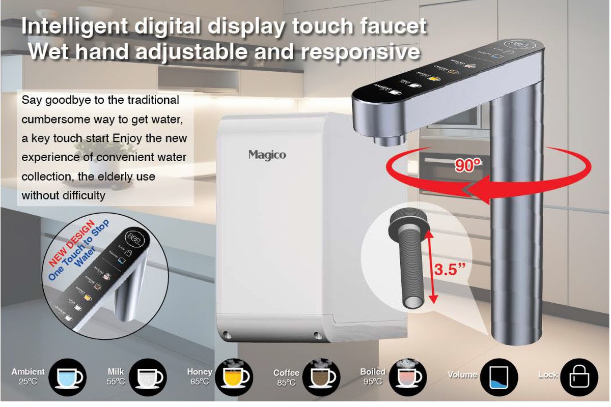Magico Smart Faucet with New Touch-to-Stop Design