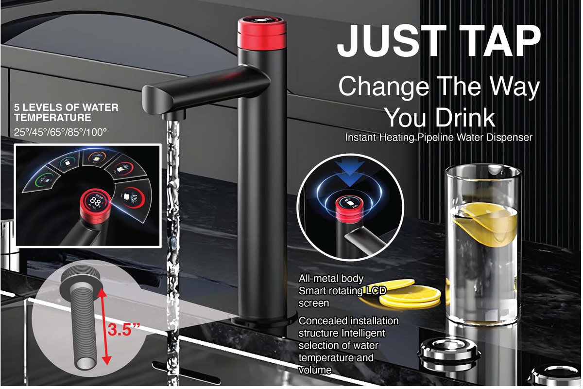Just Tap Instant-Heating Pipeline Water Dispenser